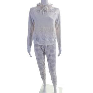 Leallo Womens Cotton Terry Tie Dye Hoodie Jogger Pants Set Multicolor Size XS